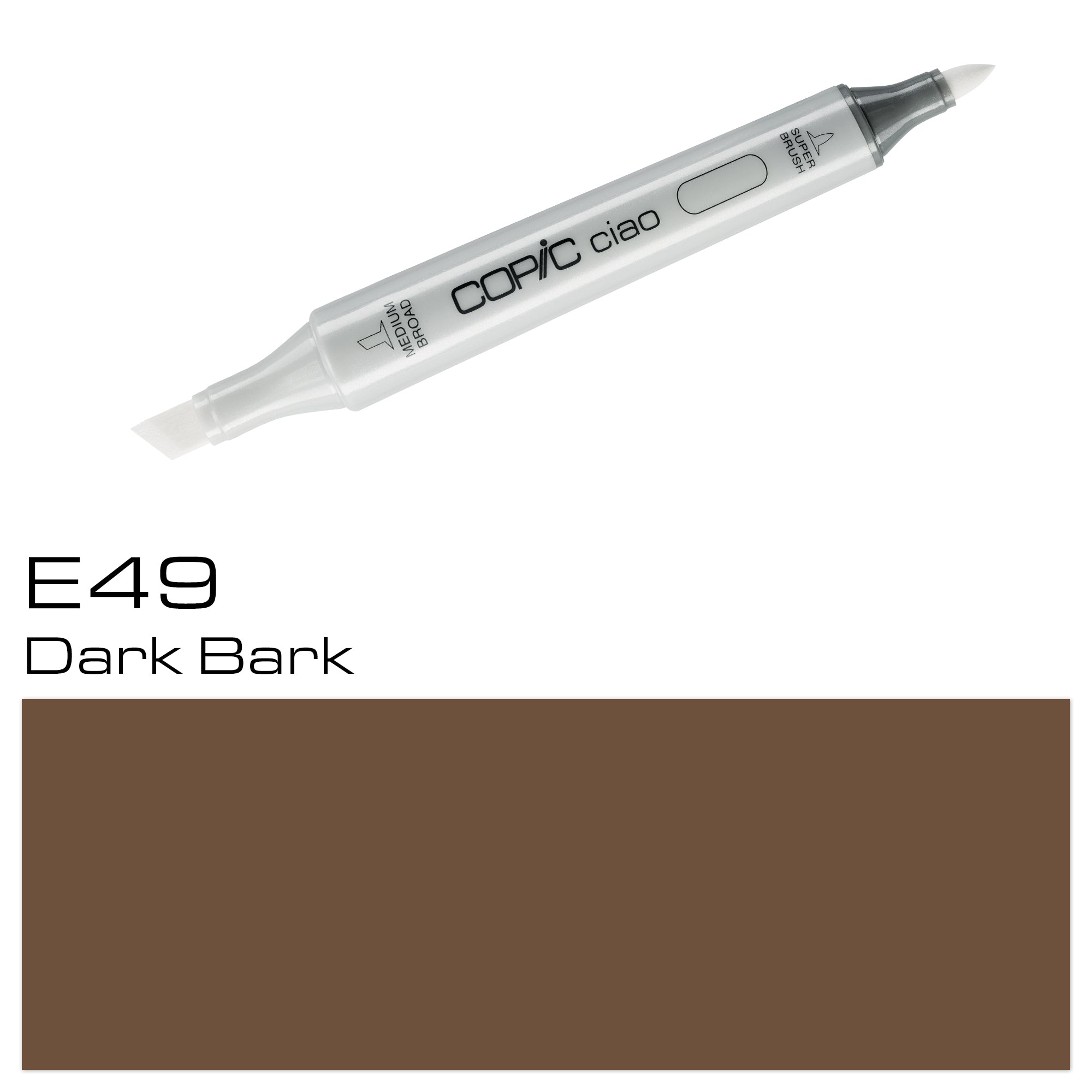 E 49 Dark Bark Copic Ciao Marker - Al Masam Stationery LLC Main image