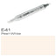 Introducing the COPIC CIAO MARKER E41 PEARL WHITE - the perfect addition to your art supplies. With its high-quality pigment and smooth, consistent flow, this marker will bring a beautiful pearlescent finish to your artwork. Its water-based ink allows for seamless blending and layering. Elevate your artwork to the next level with this versatile and professional marker.