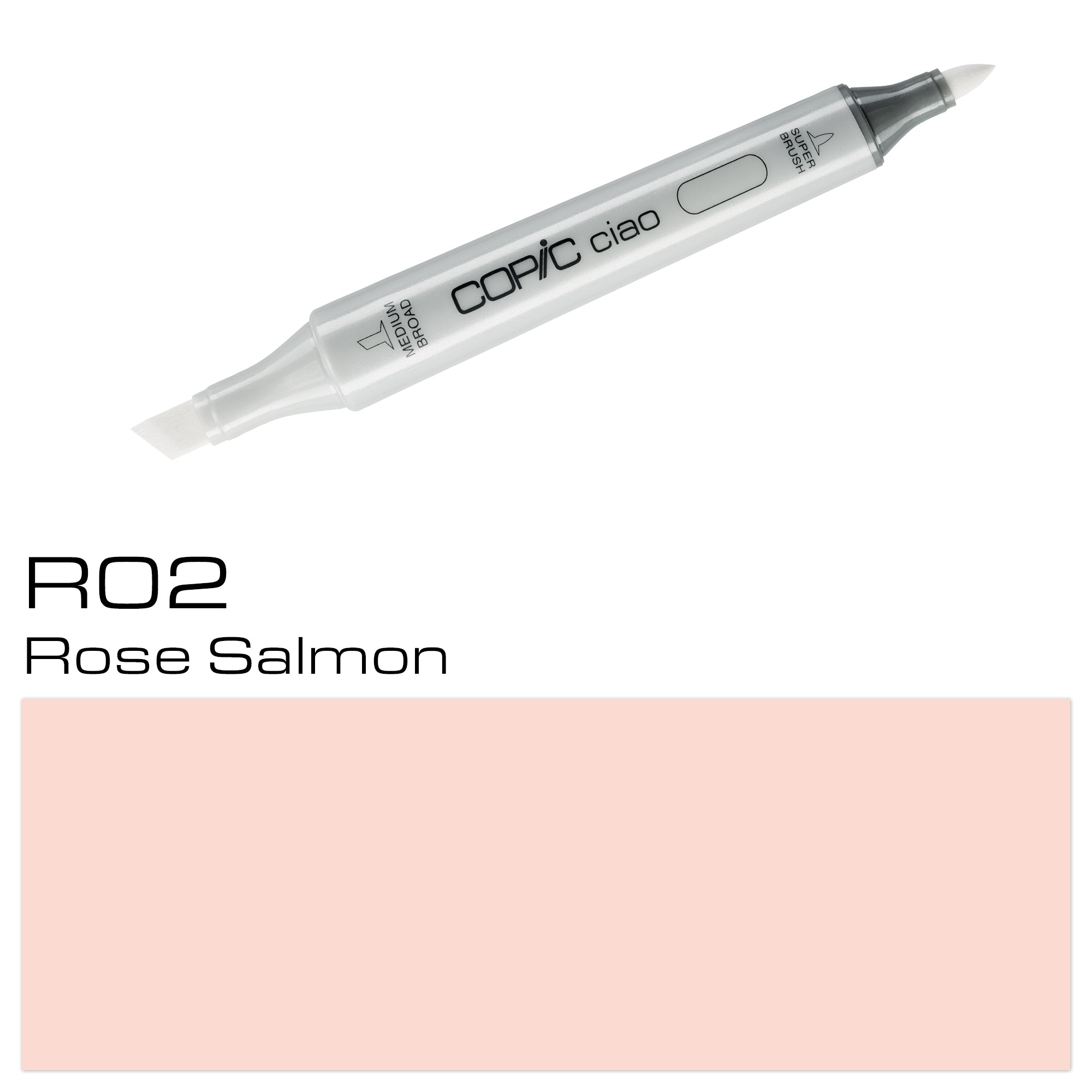 Discover the versatility of the COPIC CIAO MARKER R 02 FLESH. With a smooth and blendable formula, this marker allows for precise coloring and shading. Perfect for artists and designers, it offers richly pigmented color and a comfortable grip for effortless use. Main image