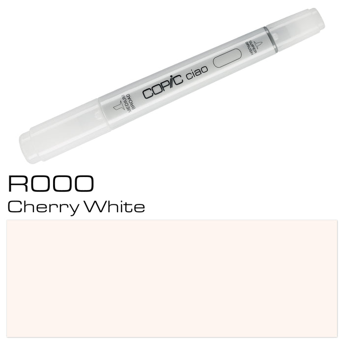 The COPIC CIAO MARKER R000 CHERRY WHITE is a high-quality, dual-tipped marker perfect for creating bright, cherry white tones. With its smooth ink flow and sturdy design, this marker is a must-have for artists and crafters looking to achieve professional results. Its dual-tip design allows for both broad strokes and precise details. Upgrade your creative toolkit with the COPIC CIAO MARKER R000 CHERRY WHITE.