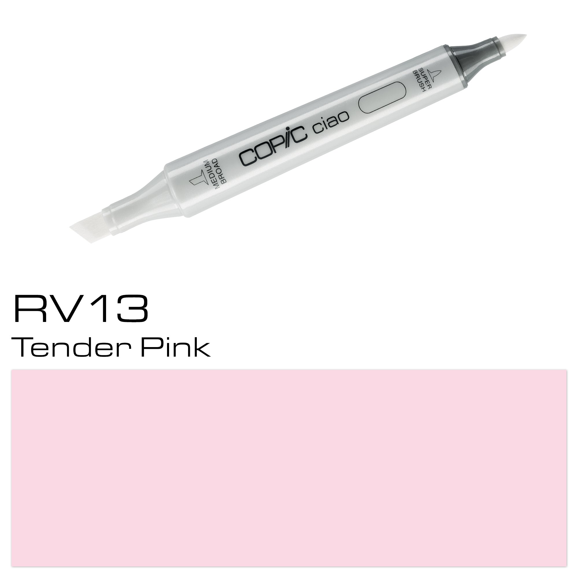 This COPIC CIAO MARKER RV 13 TENDER PINK is perfect for creating soft and delicate shades of pink. With its high quality and versatile design, it provides you with precise and smooth lines, making it a must-have for all your artistic endeavors. Unleash your creativity and achieve beautiful results with this tender pink marker. Main image