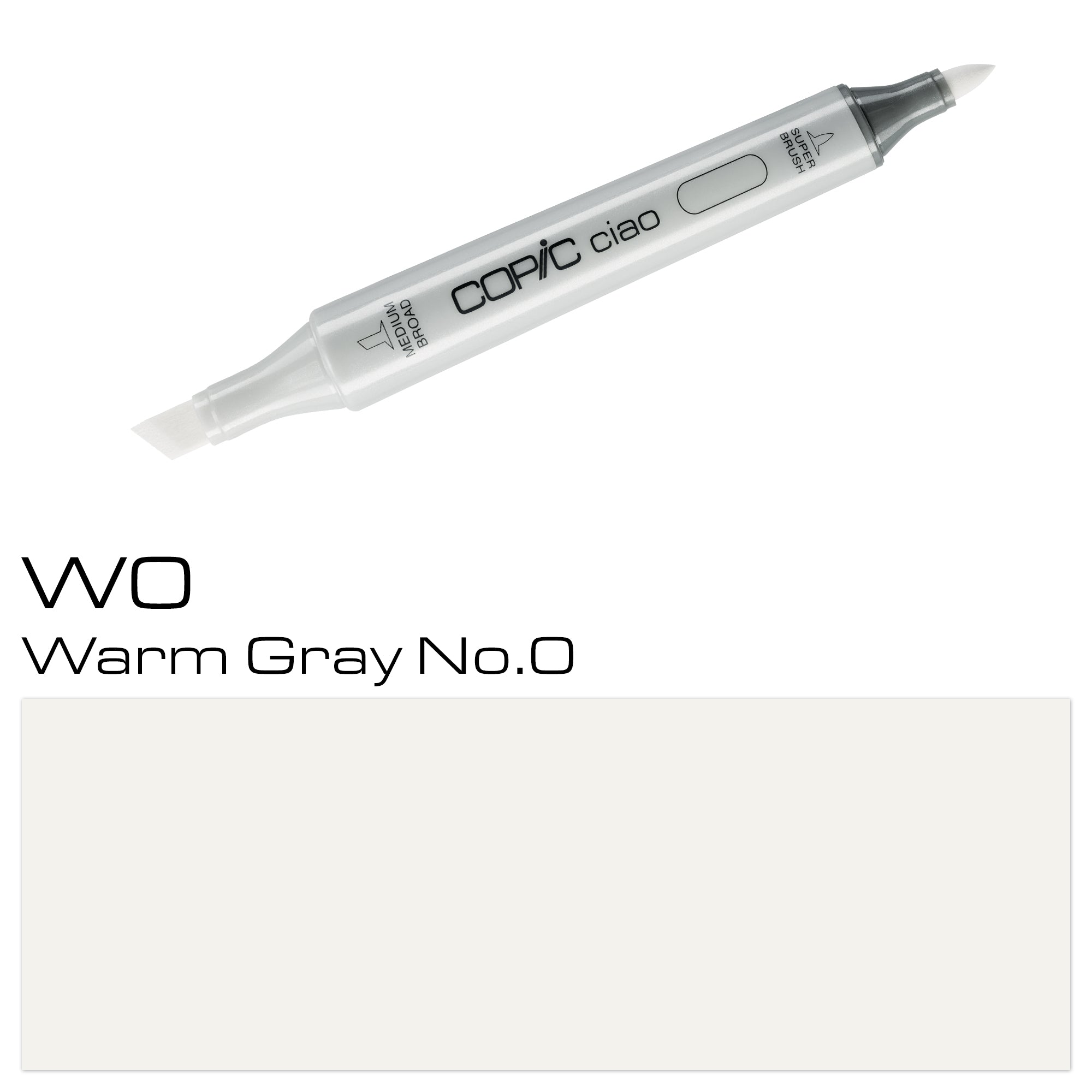 As a professional-grade marker, the COPIC CIAO W-0 in Warm Gray No.0 offers superior blending abilities and rich, consistent color. With its versatile tip and high-quality ink formula, this marker is perfect for any project that requires precision and depth. Elevate your artwork with the COPIC CIAO marker. Main image