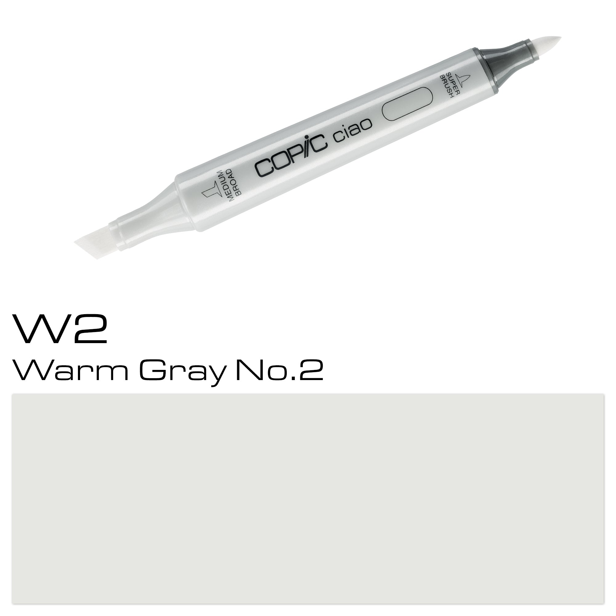 The COPIC CIAO MARKER W-2 WARM GRAY NO.2 is a professional-grade marker designed for precise and accurate coloring. With its warm gray shade, it offers a neutral tone for shading and blending. Made with high-quality materials, this marker is perfect for any artistic project. Main image