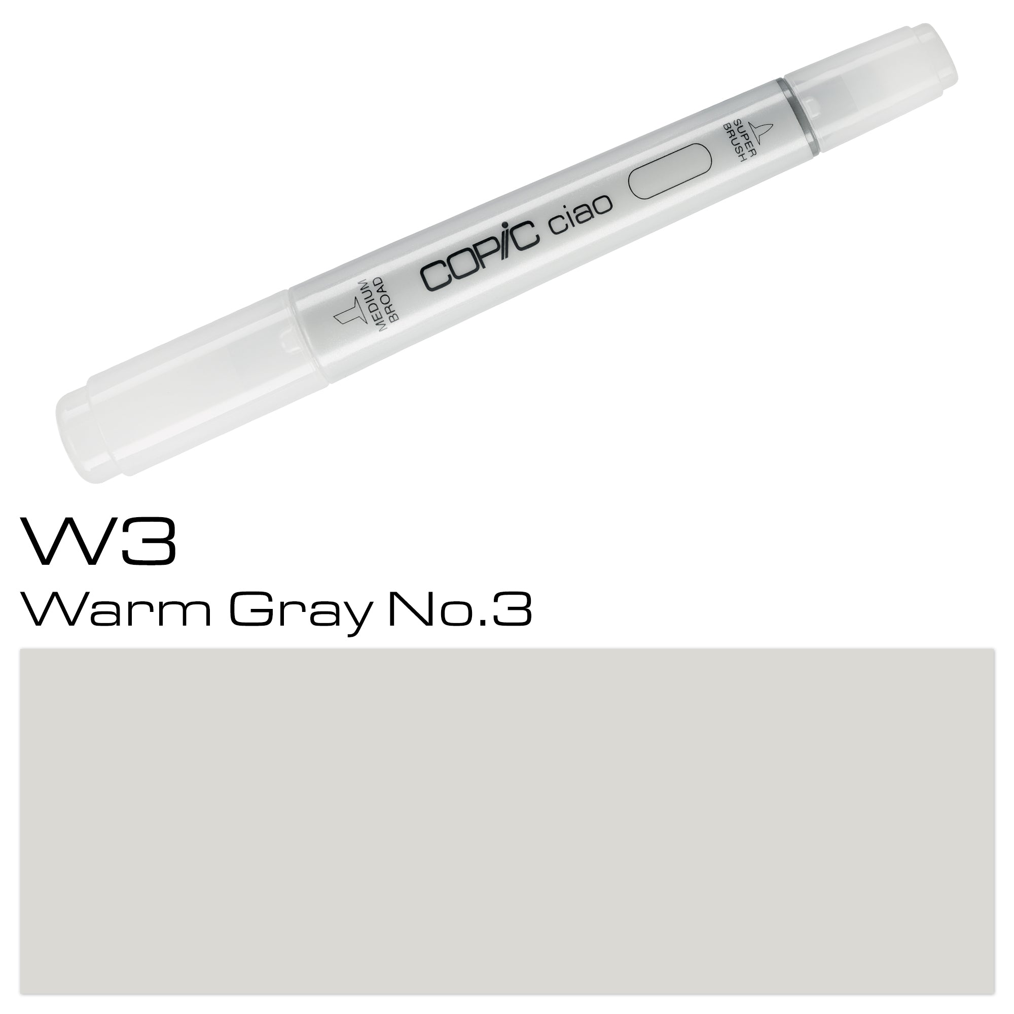 Add depth and warmth to your artwork with the COPIC CIAO MARKER W 3 WARM GREY. This versatile marker features a warm grey hue that can blend seamlessly with other colors, allowing for smooth shading and highlighting. With its fine point and refillable ink, this marker is a must-have for any artist or designer. Main image