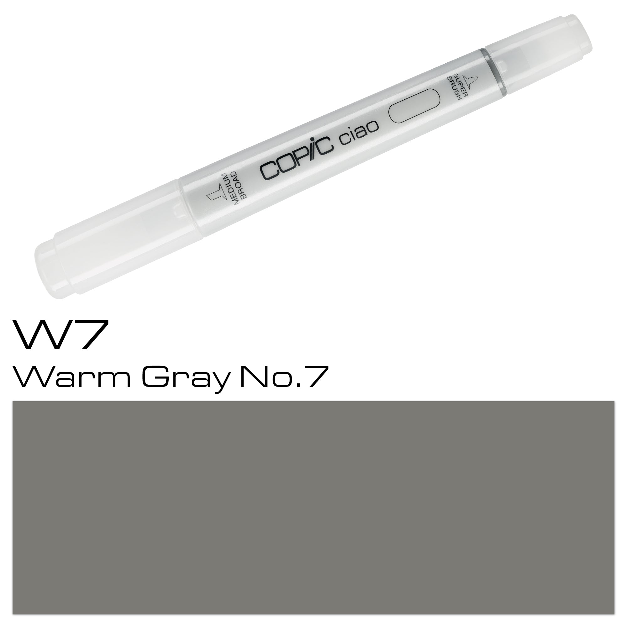 The COPIC CIAO MARKER W 7 in warm grey is a high-quality marker designed for expert use. With its precise and efficient application, it offers up to 7 shades of warm grey, allowing for precise shading and detailing. Perfect for artists and designers looking for professional results. Main image