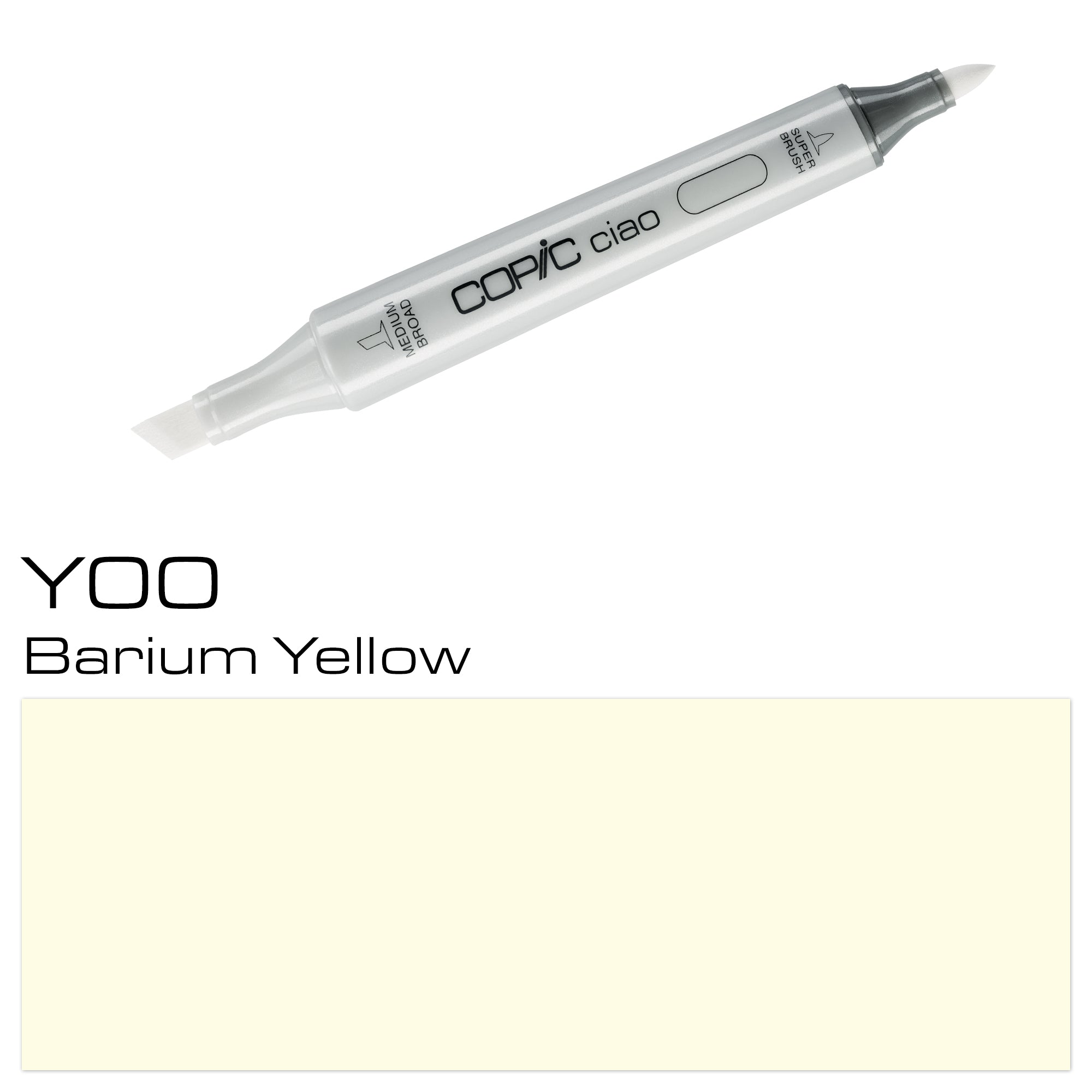 Discover the vibrant possibilities of the COPIC CIAO MARKER Y 00 BARIUM YELLOW. Perfect for artists and illustrators, this versatile marker features a bold yellow hue that adds depth and dimension to your creations. Its high-quality ink and precise design make it a must-have tool for any project. Main image
