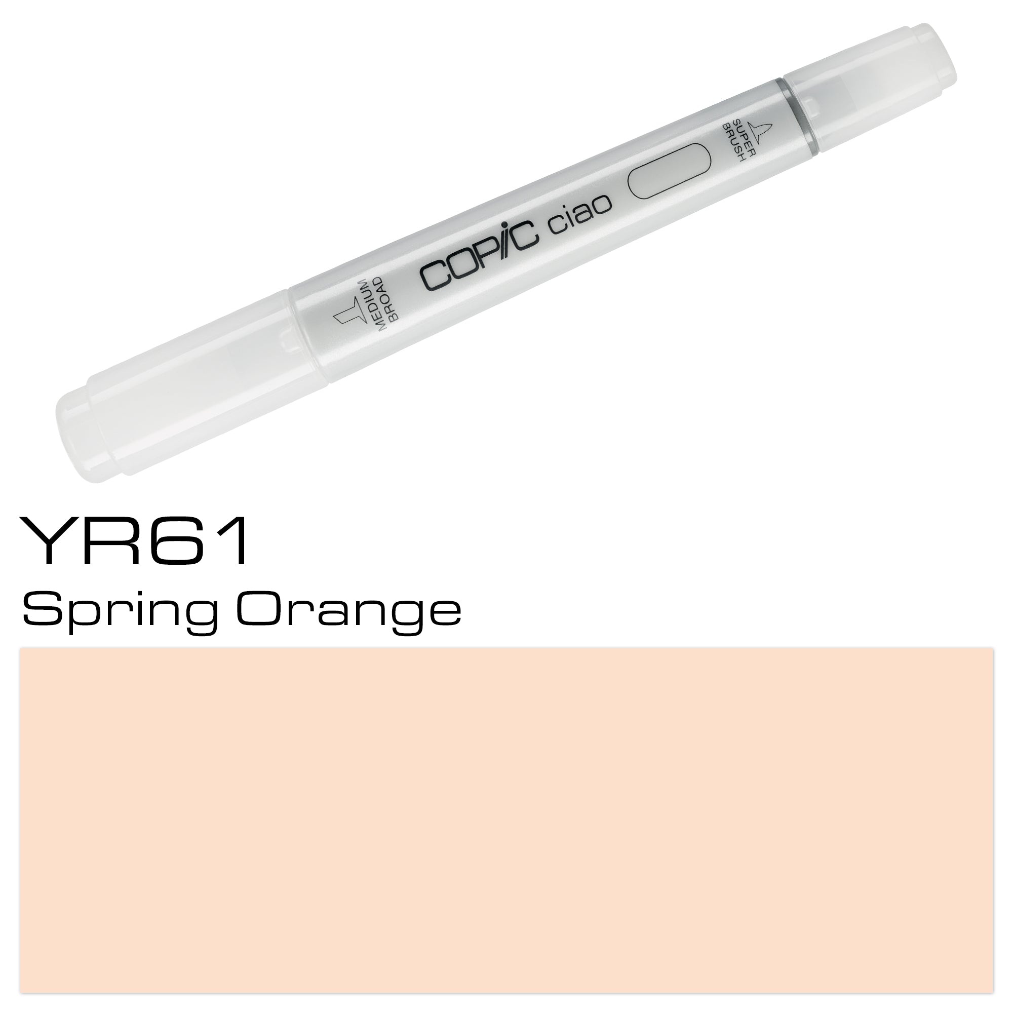 This COPIC CIAO MARKER (YR 61) in yellowish skin pink is perfect for creating realistic skin tones in illustrations and art projects. Made with high-quality alcohol-based ink, this marker allows for smooth, streak-free coverage and precise color blending. A must-have for professional artists and aspiring creators. Main image