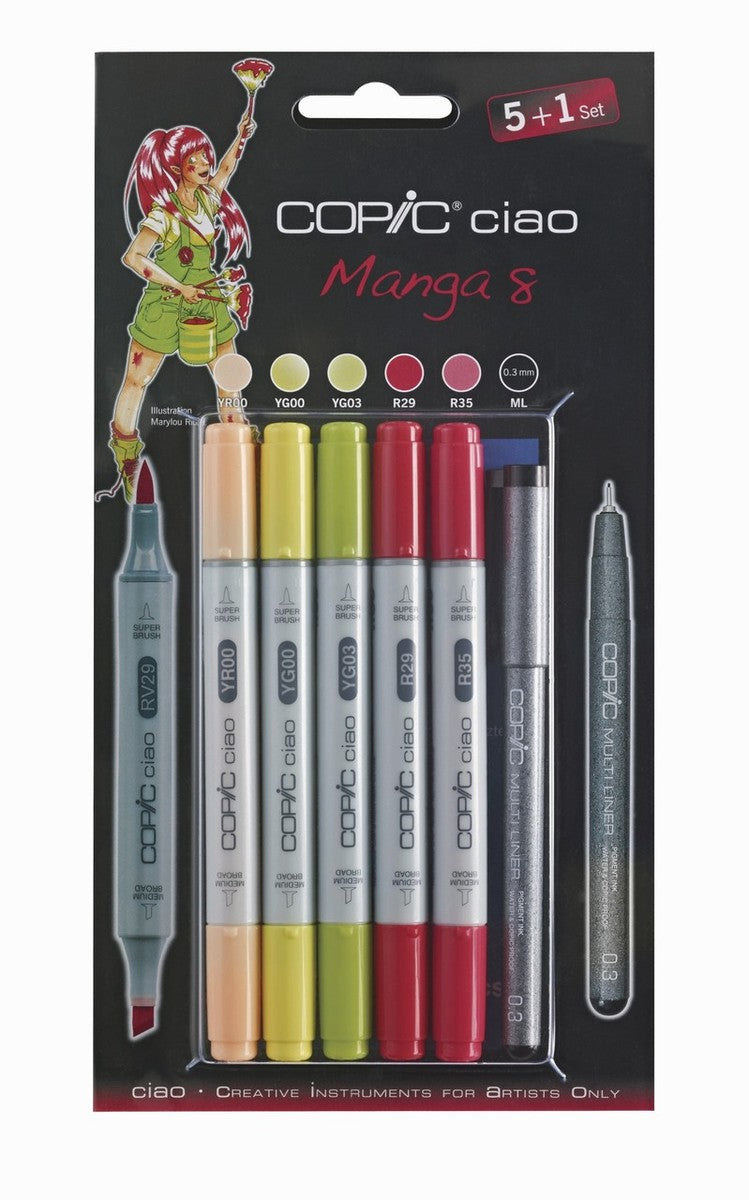 COPIC ciao Set 5+1 Manga 8COPIC ciao Set 5+1 Manga 8