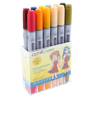 Upgrade your art supplies with the COPIC ciao Set School uniforms! These high-quality markers are perfect for creating professional-looking illustrations and designs. With a versatile color range and superior blending capabilities, you'll have everything you need to bring your ideas to life. Elevate your art game today!