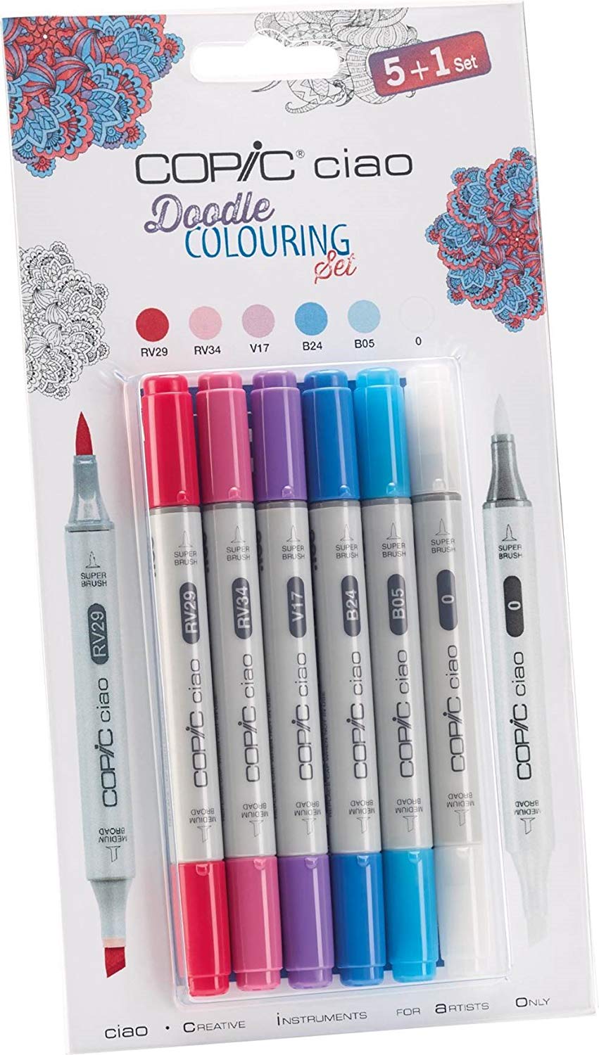 Copic Doodle Colouring 5+1 Set - Al Masam Stationery LLC