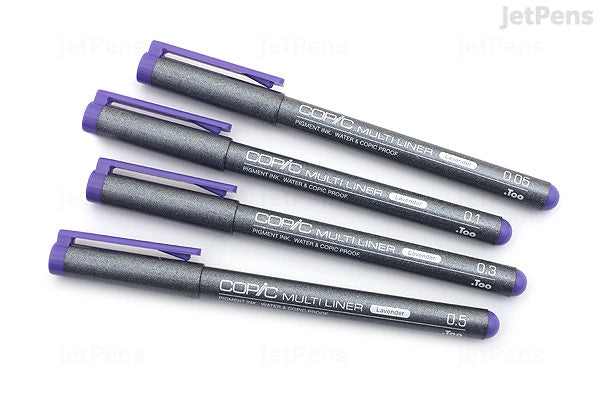 Copic Multiliner Lavender Set 0.05, 0.1, 0.3 & 0.5mm