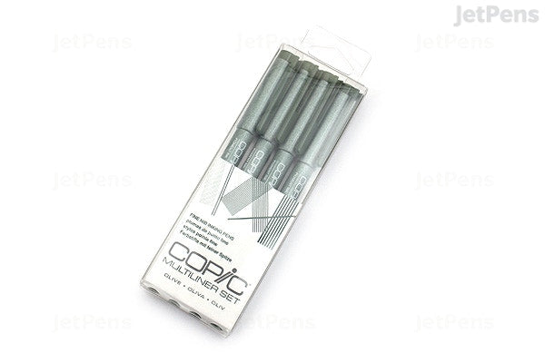 Copic Multiliner Olive Set 0.05, 0.1, 0.3 & 0.5mm