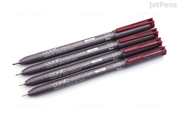 Copic Multiliner Wine Set 0.05, 0.1, 0.3 & 0.5mm