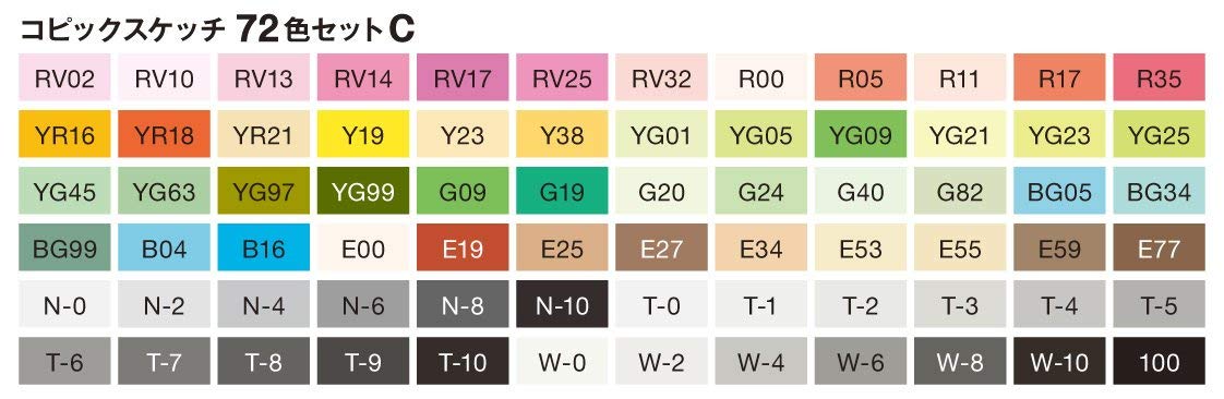 Copic Sketch Colors Sets C