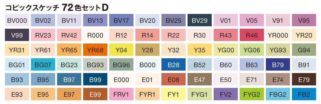 Copic Sketch Colors Sets D