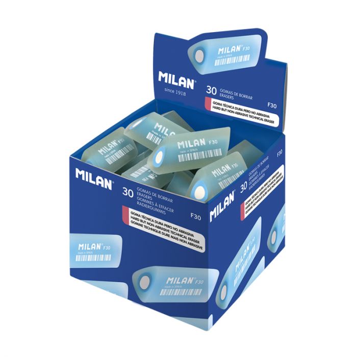 Translucent triangular Cristal F30 erasers, blue colour - Al Masam Stationery LLC