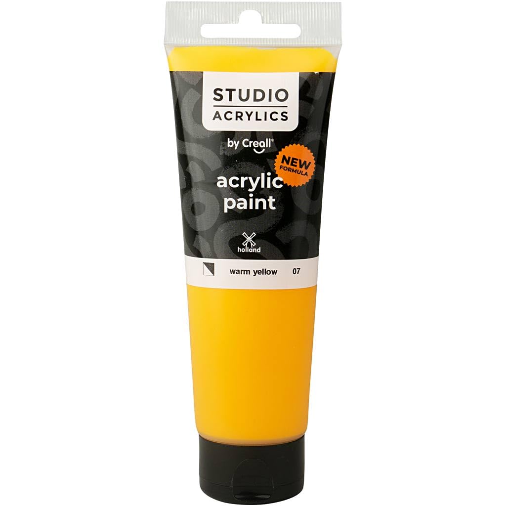 Creall ACRYLICS STUDIO TUBE 120ml 07 Warm Yellow - Al Masam Stationery LLC Main image
