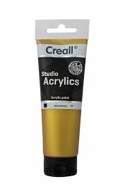 Creall Acrylics Studio Tube 120ml 23 Gold Antiq - Al Masam Stationery LLC Main image