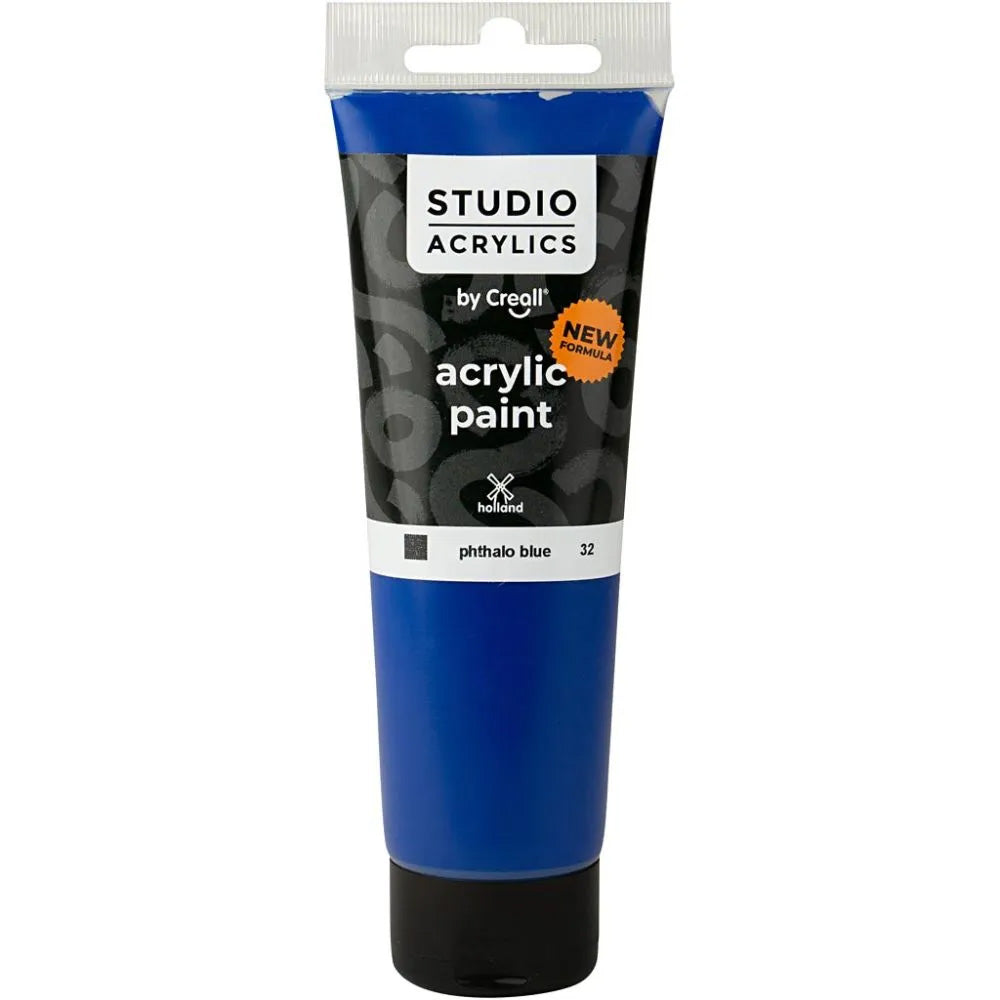 Creall ACRYLICS STUDIO TUBE 120ml 32 Phtalo Blue - Al Masam Stationery LLC Main image