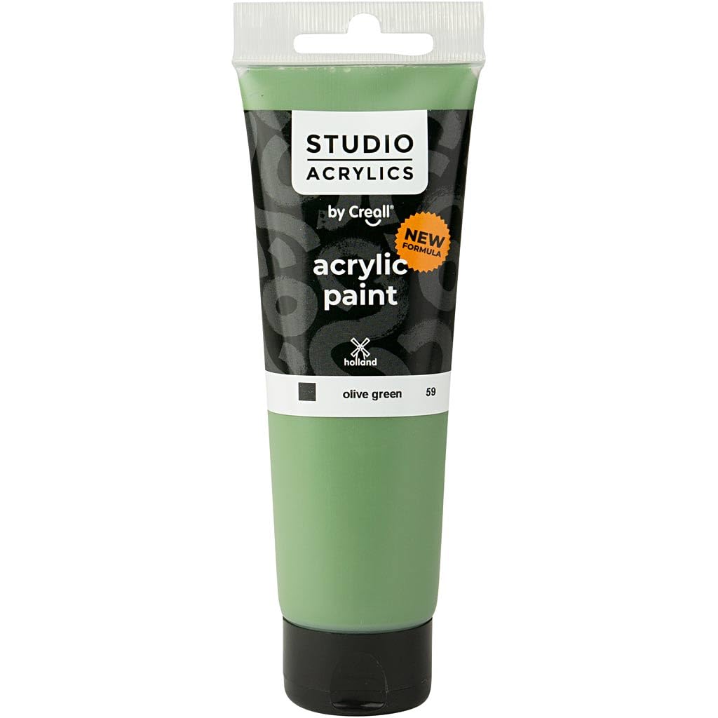 Creall ACRYLICS STUDIO TUBE 120ml 59 Olive Green - Al Masam Stationery LLC Main image