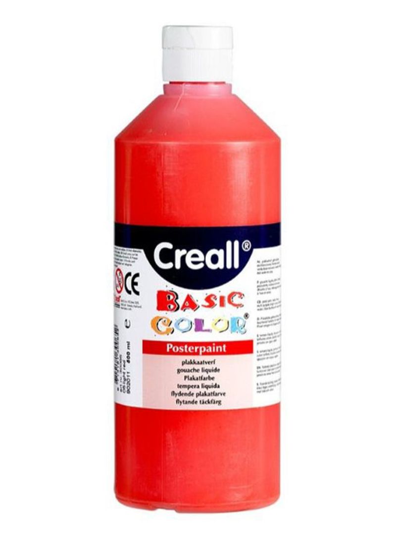 Creall Poster Color BASICCOLOR 500 ml #05 Red - Al Masam Stationery LLC Main image