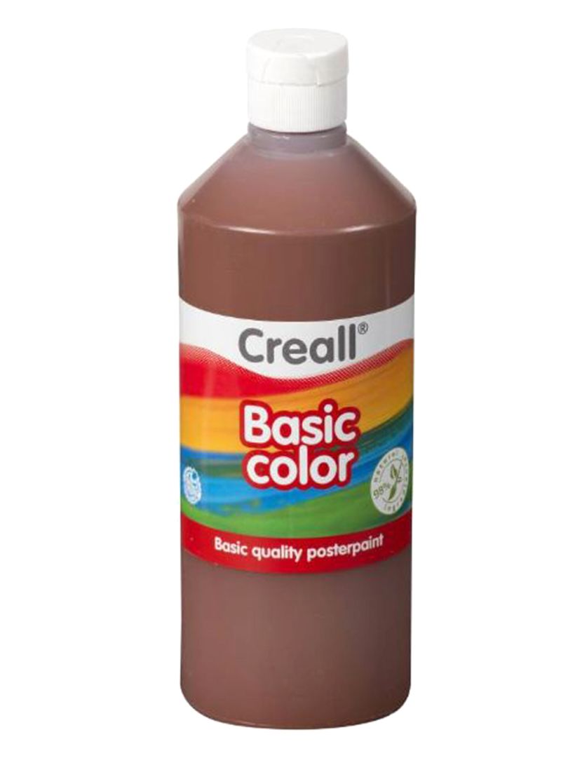 Creall Poster Color BASICCOLOR 500 ml #19 Dark Brown - Al Masam Stationery LLC Main image