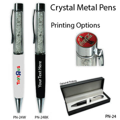 AMS-PN-24 - Metal pen with Crystal design - Al Masam Stationery LLC