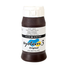 Acrylic colors, System 3 Daler Rowney, 500ml, Burnt Umber