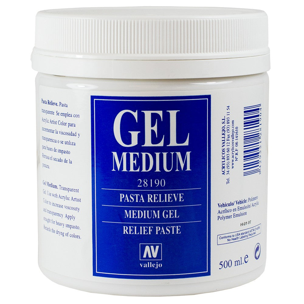 VALLEJO ACRYLIC GEL MEDIUM 190: 500 ML. Pot - Al Masam Stationery LLC