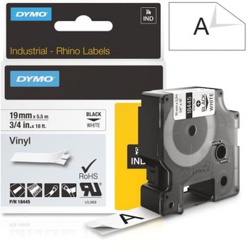 DYMO RH VINY 19MM WHT - Al Masam Stationery LLC