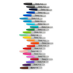 Sharpie Fine Tip Electro Pop Permanent Marker Assorted 24 Pieces - Al Masam Stationery LLC