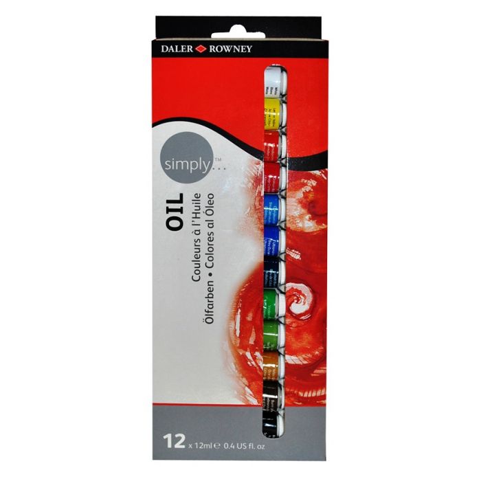 Daler Rowney SIMPLY OIL INTRODUCTION 12X12 ML SET - Al Masam Stationery LLC