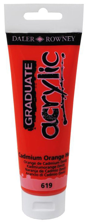 Daler Rowney Graduate Acrylic Color CADMIUM ORANGE (HUE) - Al Masam Stationery LLC