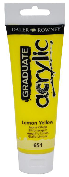 Daler Rowney Graduate Acrylic Color LEMON YELLOW - Al Masam Stationery LLC Main image