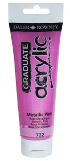 Daler Rowney Graduate Acrylic Color METALLIC PINK - Al Masam Stationery LLC
