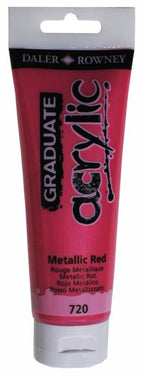 Daler Rowney Graduate Acrylic Color METALLIC RED - Al Masam Stationery LLC