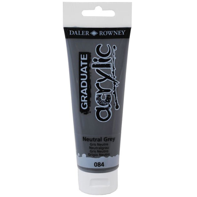 Daler Rowney Graduate Acrylic Color NEUTRAL GREY - Al Masam Stationery LLC Main image