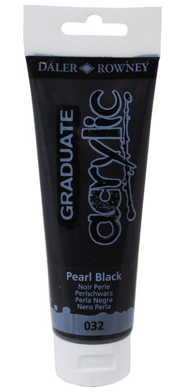 Daler Rowney Graduate Acrylic Color PEARL BLACK - Al Masam Stationery LLC Main image