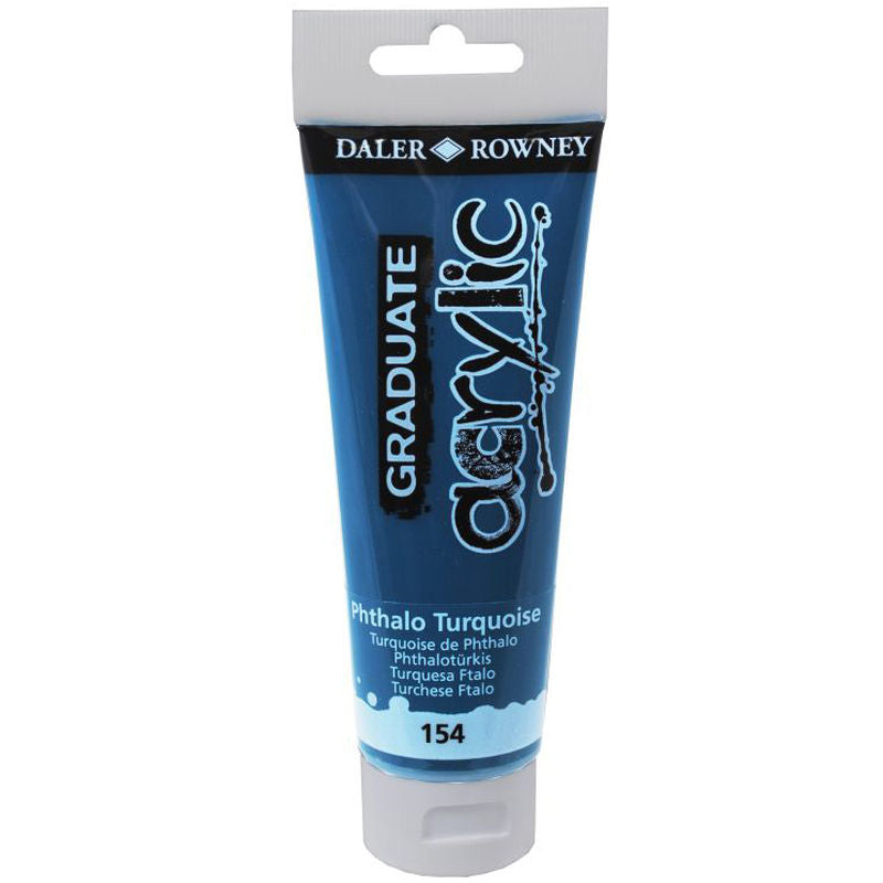 Daler Rowney Graduate Acrylic Color PHTHALO TURQUOISE - Al Masam Stationery LLC Main image
