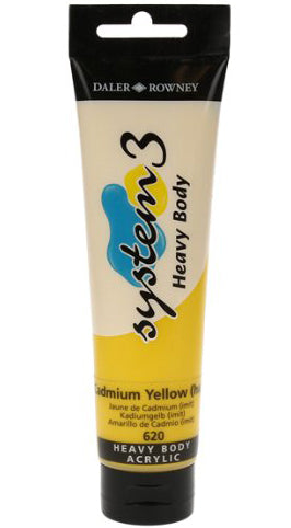 Daler Rowney Acrylic System 3 Heavy Body CAD YELLOW HUE - Al Masam Stationery LLC Main image