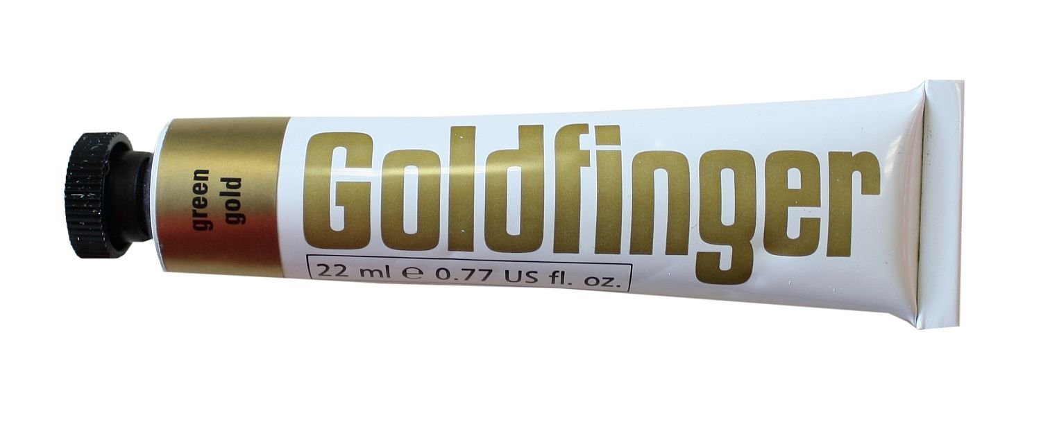 Daler Rowney Goldfinger Decorative Metallic Paste Green Gold - Al Masam Stationery LLC Main image