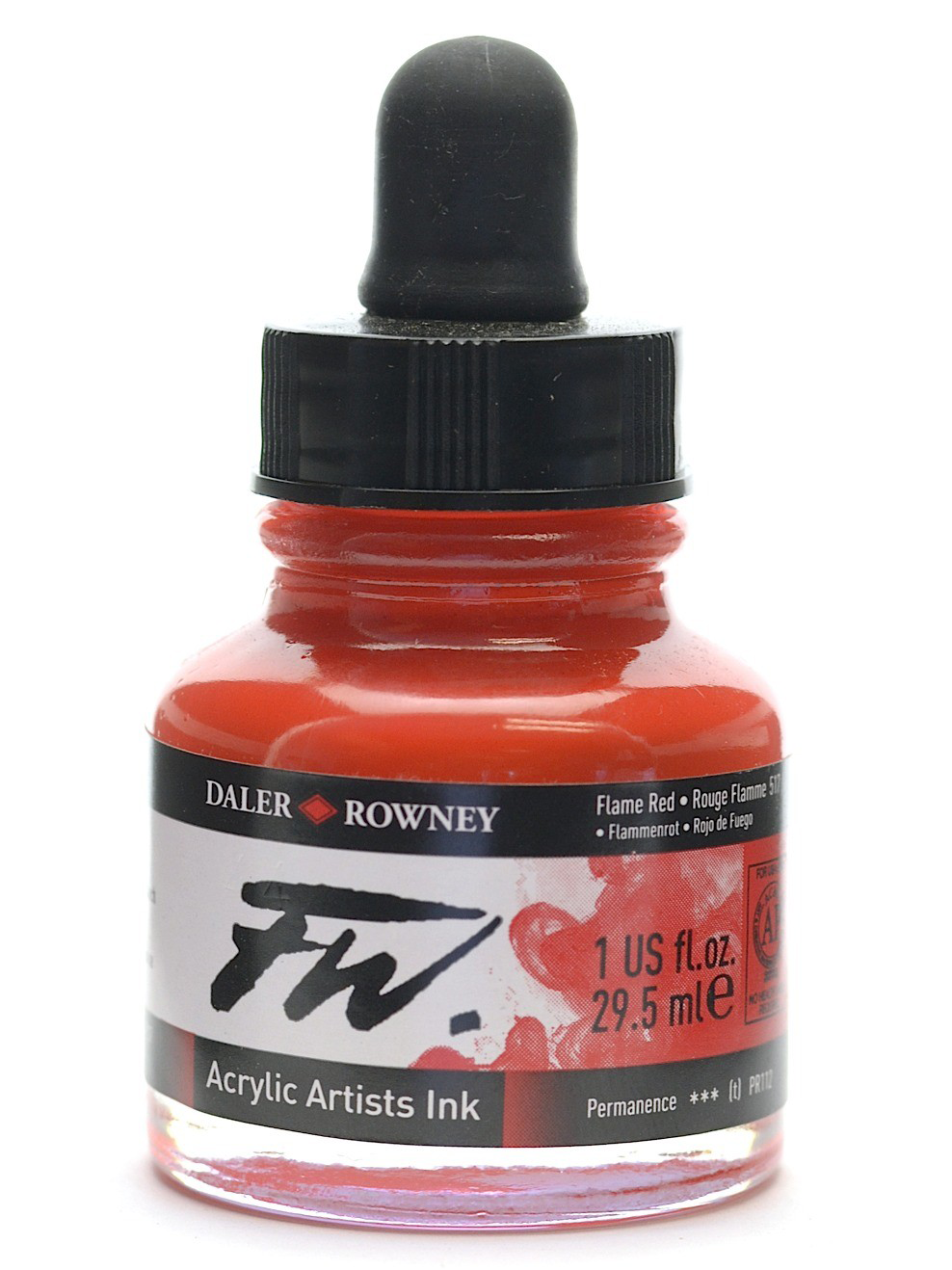 Daler Rowney FW Artist's Acrylic Ink FLAME RED - Al Masam Stationery LLC Main image