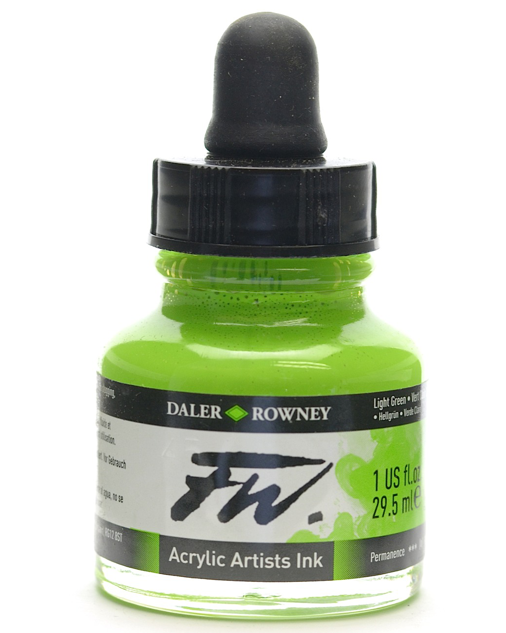 Daler Rowney FW Artist's Acrylic Ink LIGHT GREEN - Al Masam Stationery LLC Main image