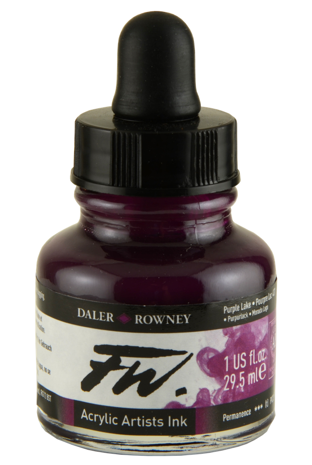 Daler Rowney FW Artist's Acrylic Ink PURPLE LAKE - Al Masam Stationery LLC Main image