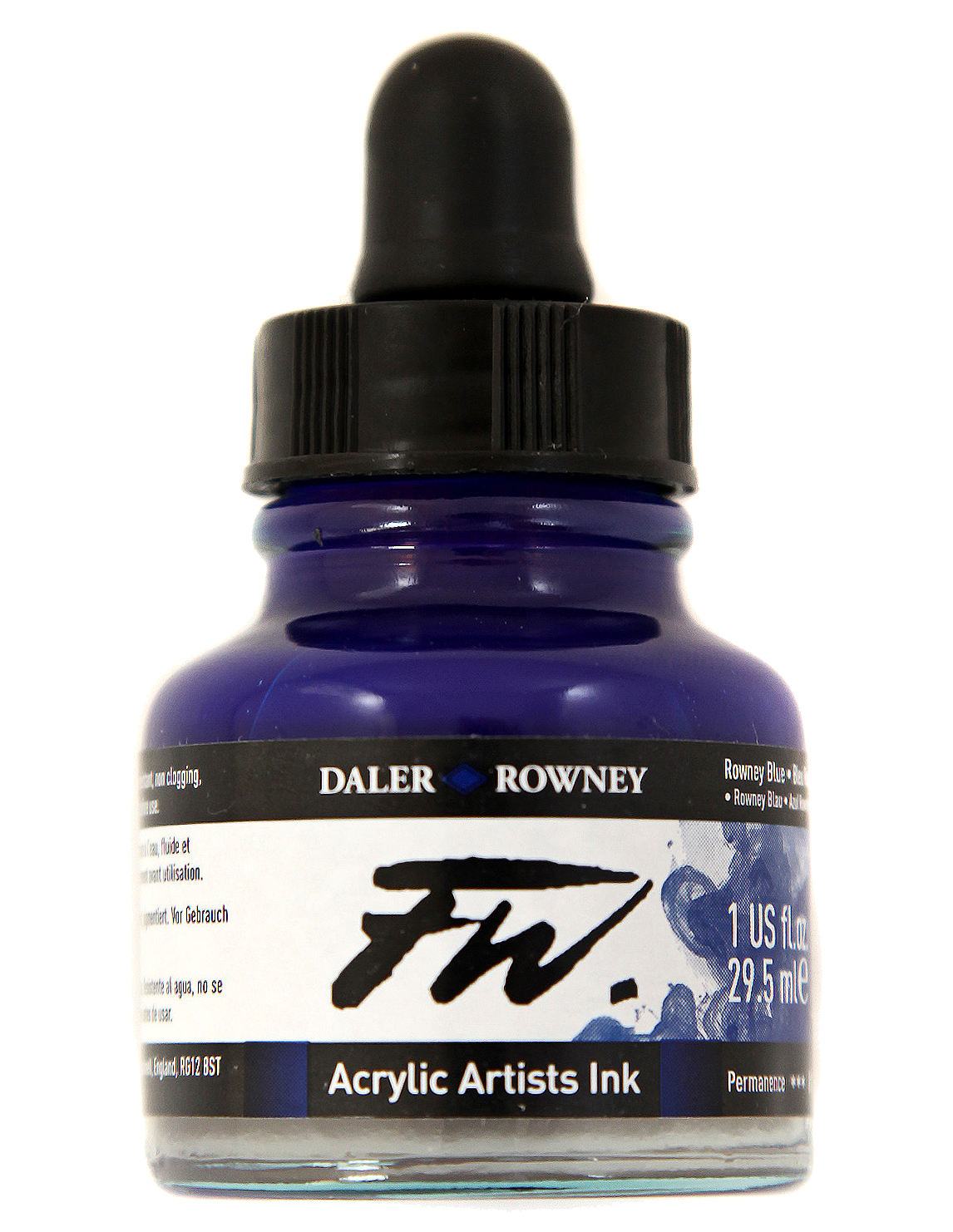 Daler Rowney FW Artist's Acrylic Ink ROWNEY BLUE - Al Masam Stationery LLC Main image