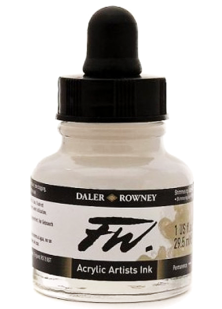 Daler Rowney FW Artist's Acrylic Ink SHIMMERING GOLD - Al Masam Stationery LLC Main image