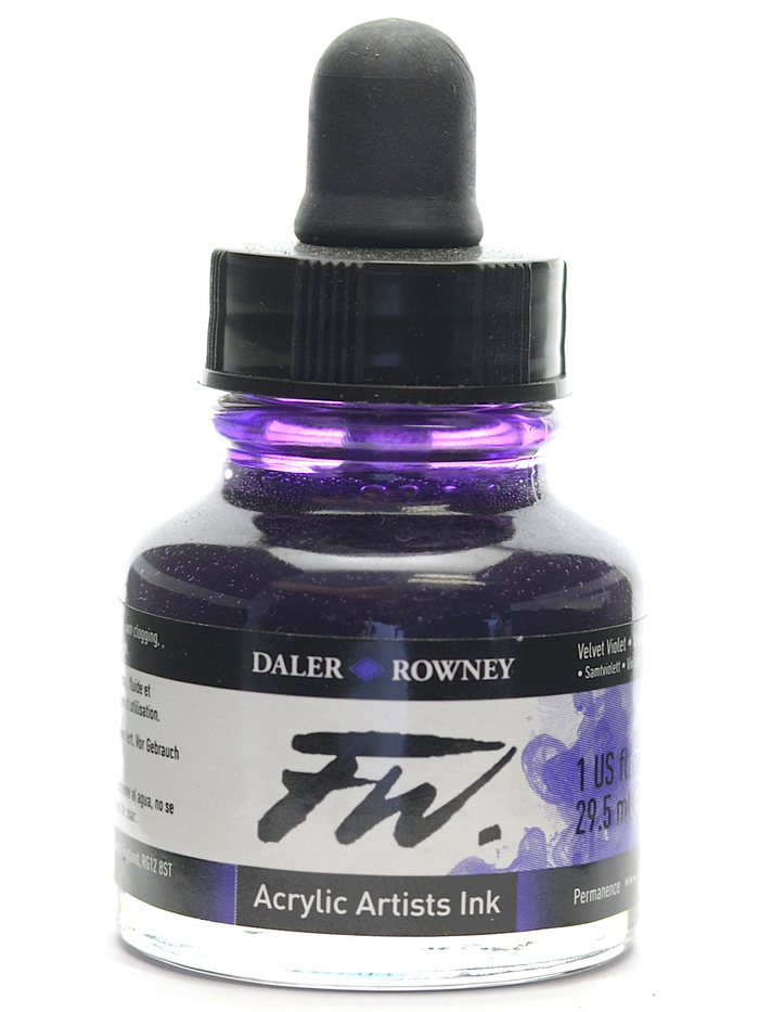 Daler Rowney FW Artist's Acrylic Ink VELVET VIOLET - Al Masam Stationery LLC