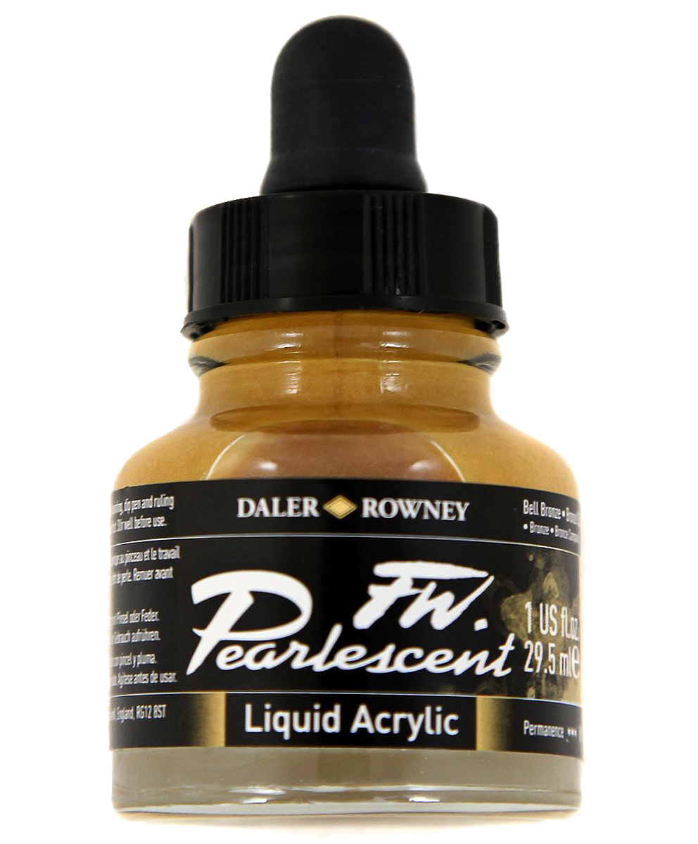 Daler Rowney FW Pearlescent Ink BELL BRONZE - Al Masam Stationery LLC Main image
