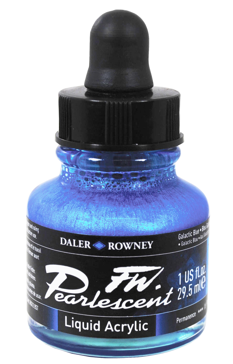 Daler Rowney FW Pearlescent Ink GALACTIC BLUE - Al Masam Stationery LLC Main image