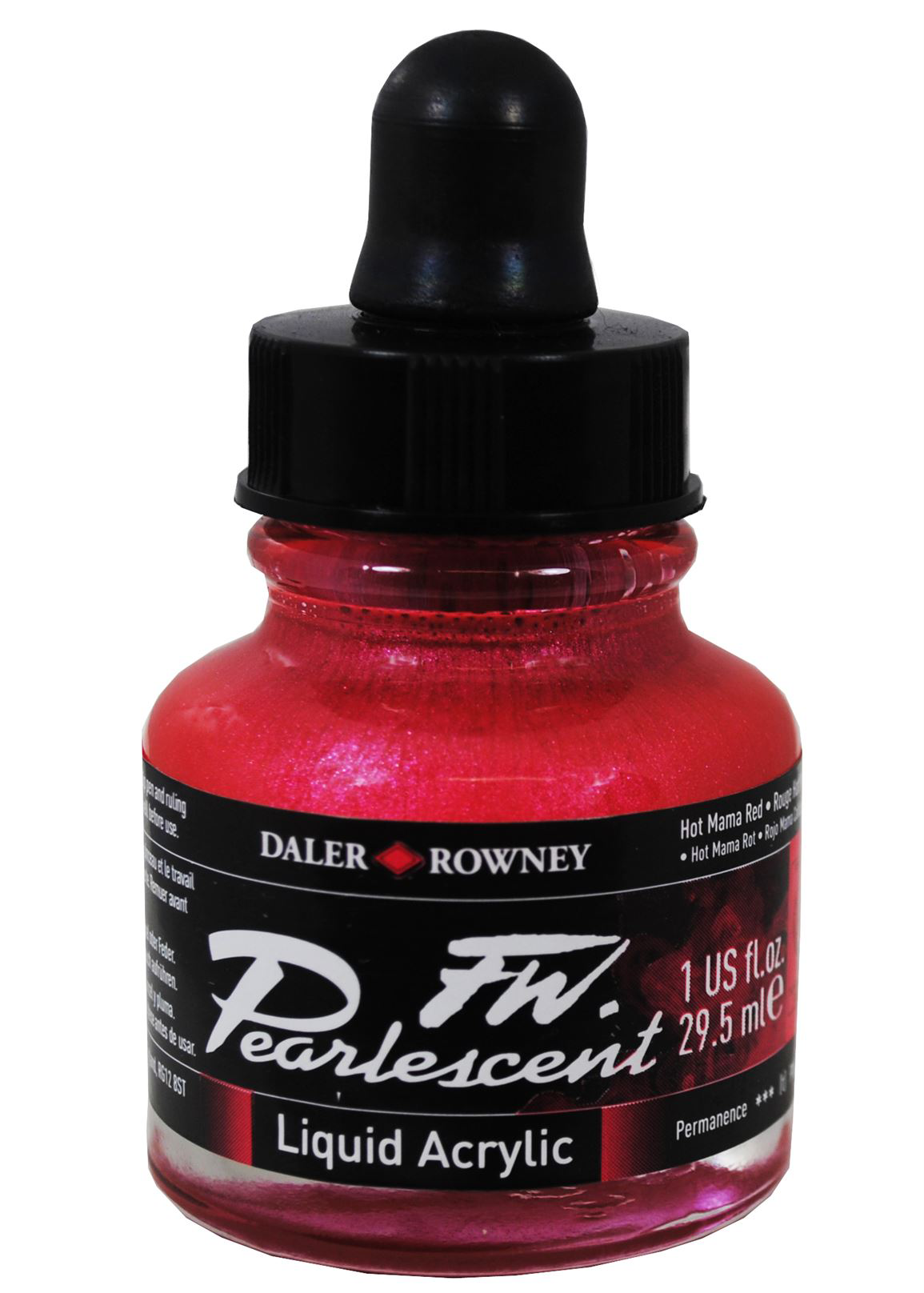 Daler Rowney FW Pearlescent Ink HOT MAMA RED - Al Masam Stationery LLC Main image